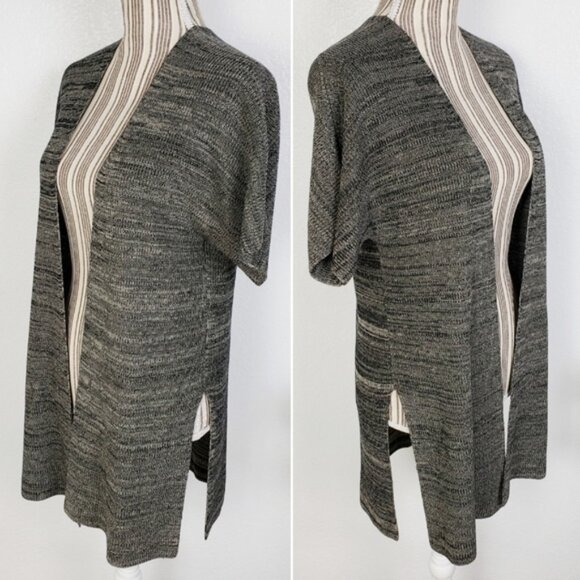 EILEEN FISHER Knit Longline Cardigan Short Sleeve size XS Duster Tunic - Picture 1 of 12